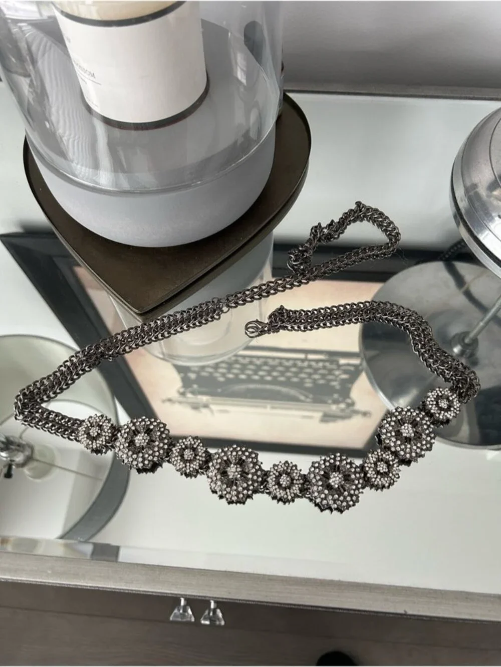 Vintage Floral Chain Belt